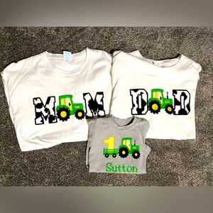 Matching Tractor Family Birthday Shirts